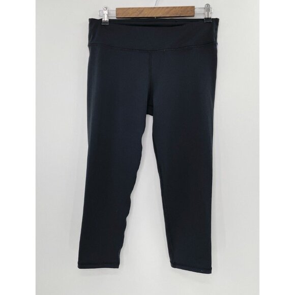 Gaiam‎ Women’s Cropped Capri Purple And Black Leggings Size Medium Athleisure - Picture 1 of 9